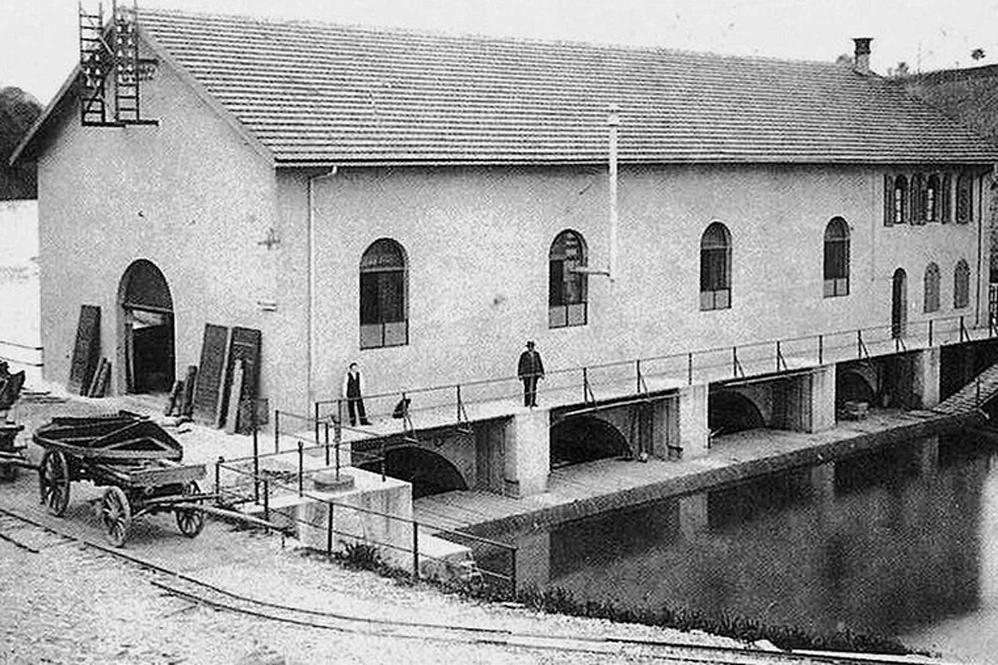 Das Kanalkraftwerk Kappelerhof anno 1892.